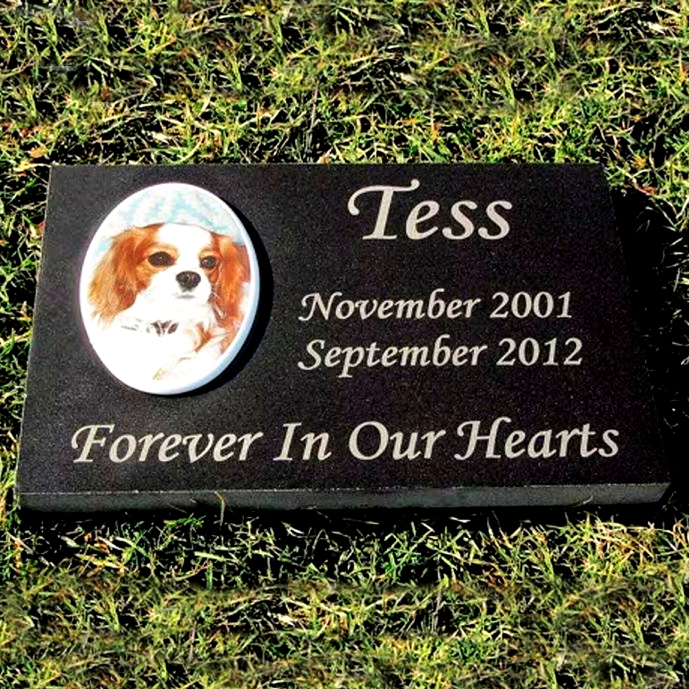 thumbnail image 2 of Personalized Slate Memorial Plaque – Waterproof Grave Marker For Garden Or Cemetery, Pet Tribute 2 of 4
