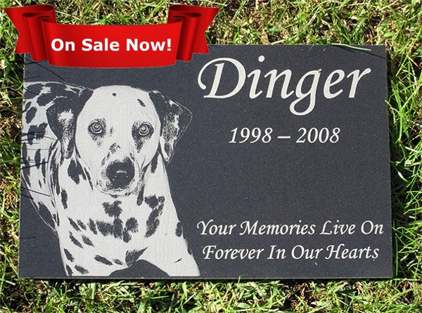 Engraved Photographic Granite Pet Memorial - Pet Memorial Stones