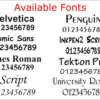 Address Marker Fonts
