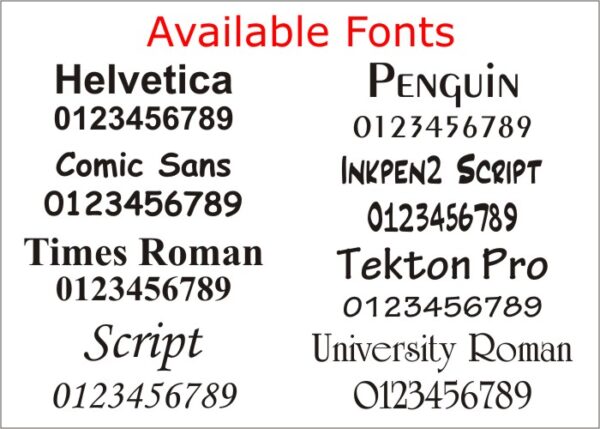 Address Marker Fonts
