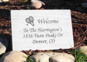 Large PA Bluestone Address Marker