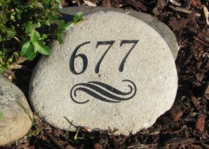 Large River Rock Address Marker