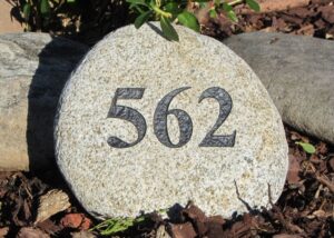 Medium River Rock Address Marker