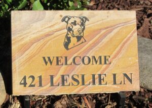 Small TN Golden Flagstone Address Marker