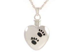 Heart With Black Paws Pendant