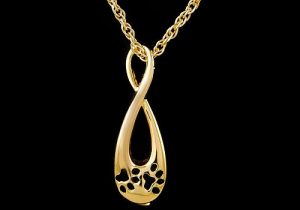 Infinity With Paws Gold Pendant