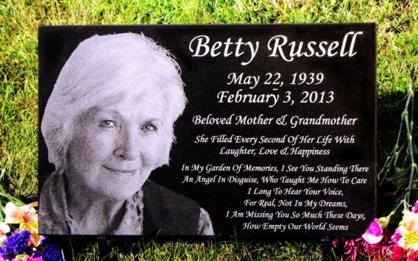 Engraved Photographic Granite Memorial