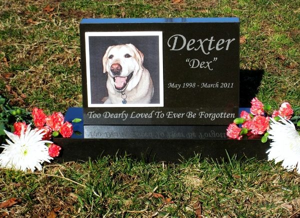 Premium Absolute Black Granite Photo Tile Pet Monument