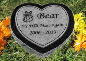 Engraved Granite Heart