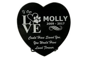 Granite Heart Love Plaque