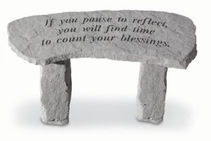 Garden Bench – If You Pause To Reflect
