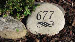 Large River Rock Address Marker