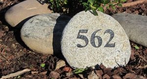 Medium River Rock Address Marker