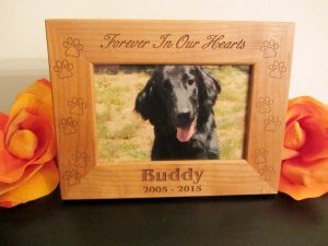 Personalized Photo Frame With Paw Prints