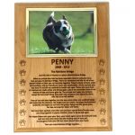 Rainbow Bridge Plaque With Picture Frame