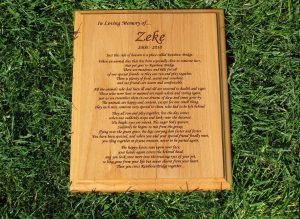 Rainbow Bridge Poem Wooden Plaque (8″ x 10″)