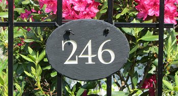Slate Oval Address Marker