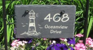 Slate Rectangle Address Marker