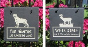 Slate Square Address Marker