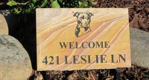 Small TN Golden Flagstone Address Marker