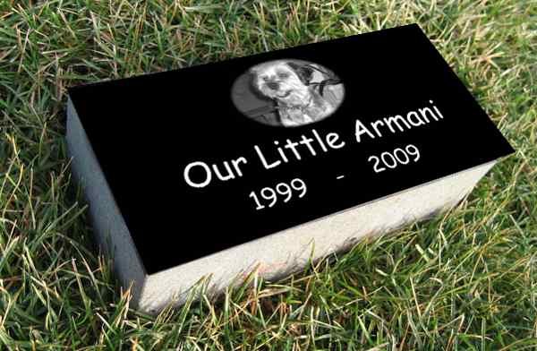 Super Premium Black Granite Burial Markers, 4" Thick!