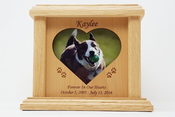 Wooden Heart & Oval Photo Urns