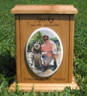 Wooden Color Photo Tile Urns