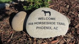 Extra Large River Rock Address Marker