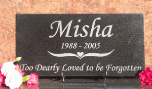 Engraved Granite Memorial Plaque<br />(7″ x 10″ x 3/8″ )