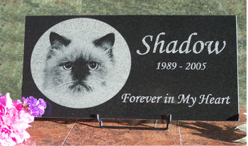 Engraved Photographic Granite Memorial Plaque (7" x 10" x 3/8")