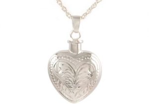 Etched Heart Pendant