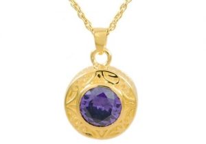 Gold Amethyst Pendant