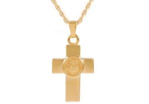 Gold Cross With Paws Pendant