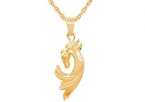 Gold Horse Head Pendant