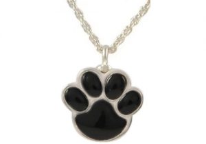 Onyx Paw Print Pendant