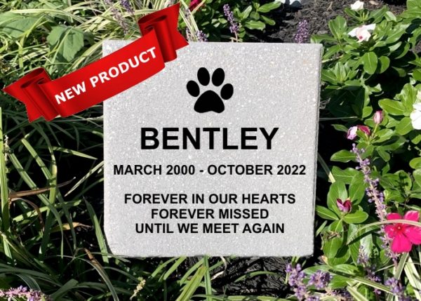 Engraved paver, pet memorial