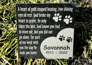 Granite Plaque With Heart