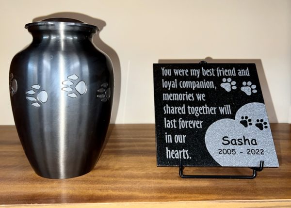 Granite Plaque With Heart, Pet Memorial Stones