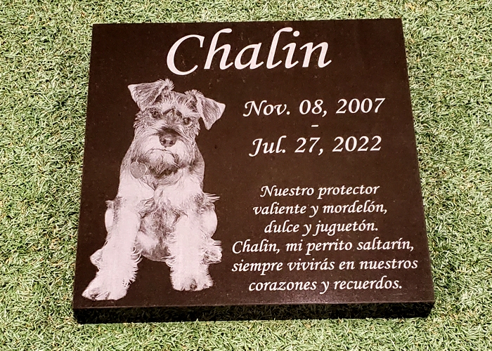 Engraved Photographic Granite Pet Memorial, Pet Grave Markers