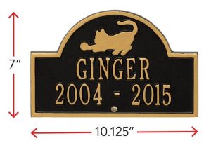 Cat Arch Mini 2-Line Personalized Lawn Plaque