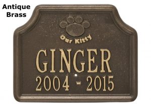 Our Kitty Cat Memorial Personalized Lawn Plaque
