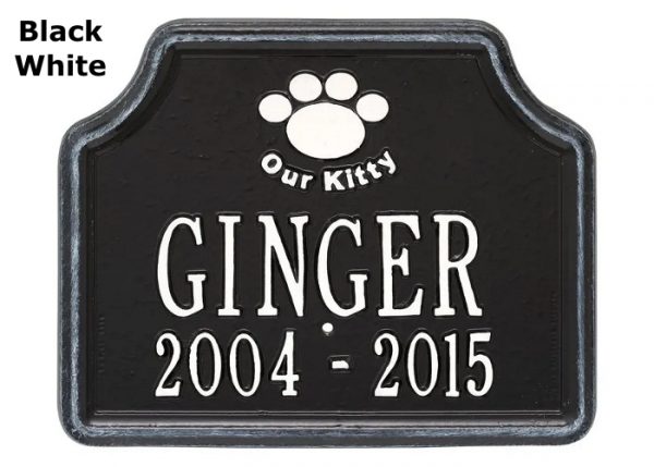 cat memorial garden stake, aluminum garden marker