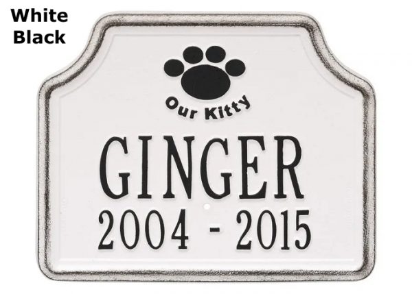 cat memorial garden stake, aluminum garden marker