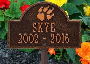 Dog Paw Arch Mini 2-Line Personalized Lawn Plaque