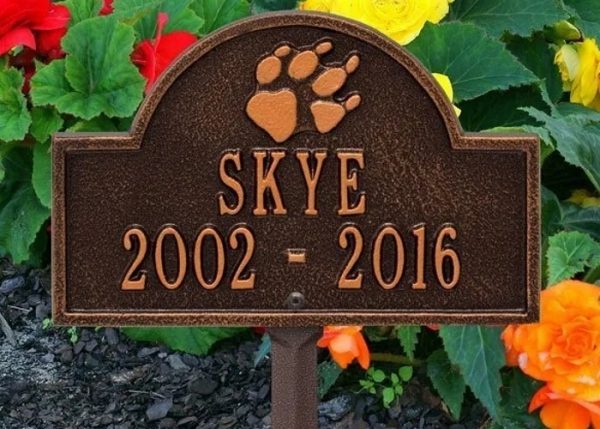 dog memorial garden stake, aluminum garden marker