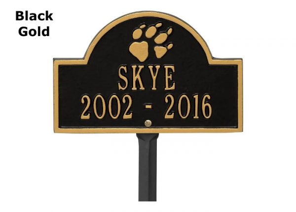 dog memorial garden stake, aluminum garden marker