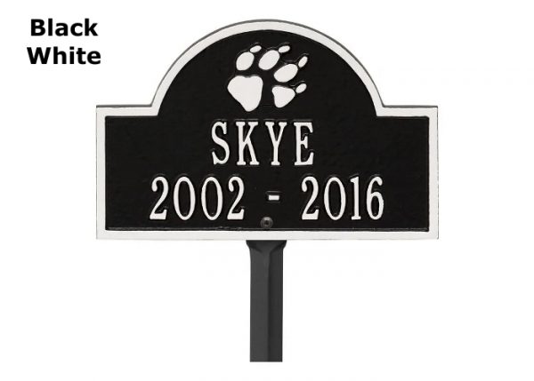 dog memorial garden stake, aluminum garden marker