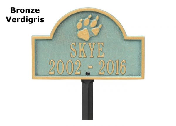 dog memorial garden stake, aluminum garden marker