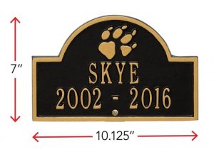 Dog Paw Arch Mini 2-Line Personalized Lawn Plaque