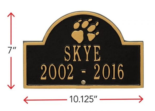 dog memorial garden stake, aluminum garden marker